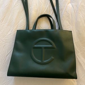 Telfar medium olive shopping bag